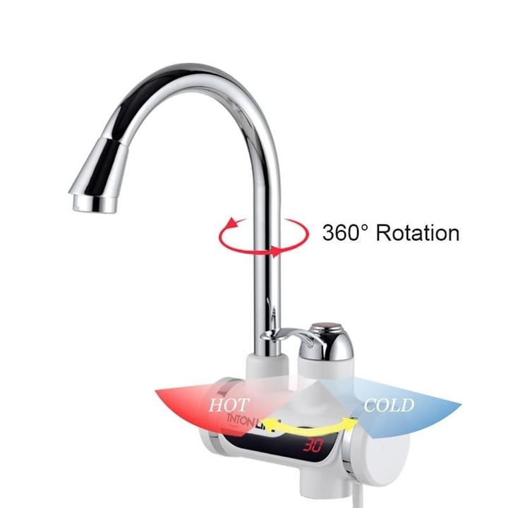 Instant Tankless Electric Water Heater Kitchen Heating Tap Faucet with LED 220V Image 4