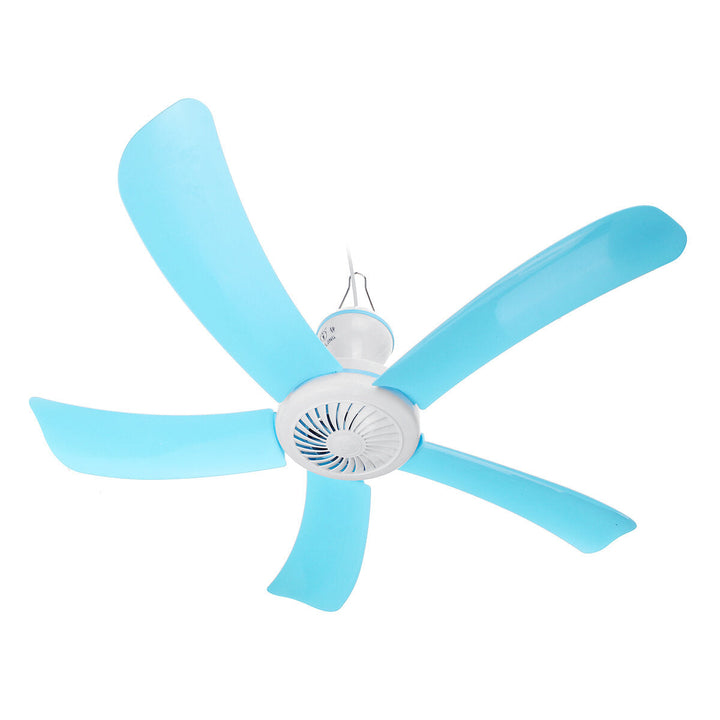 Portable 5 Blades Mini Ceiling Fan with Remote Control Hanging Summer Cooler Gift 220V Image 2