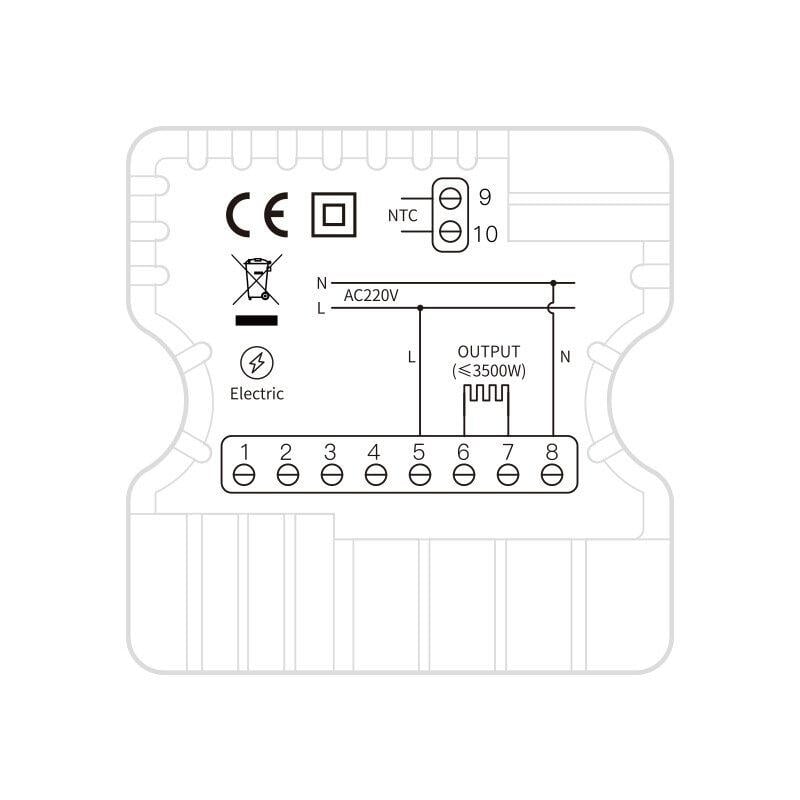 Smart Water Heating Electric Heating Thermostat Mijia APP Control 220V Image 3