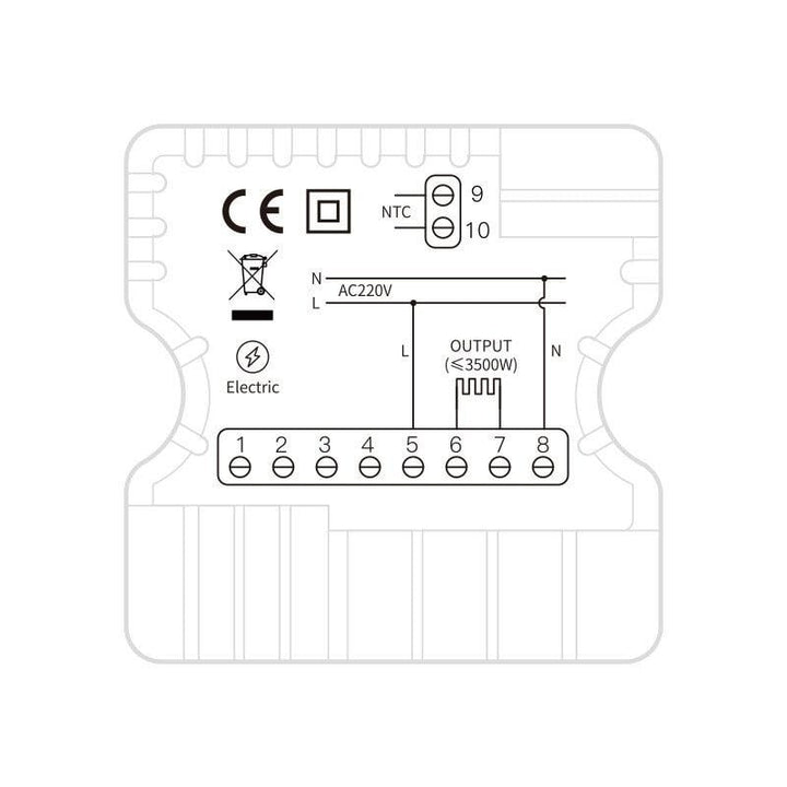 Smart Water Heating Electric Heating Thermostat Mijia APP Control 220V Image 3