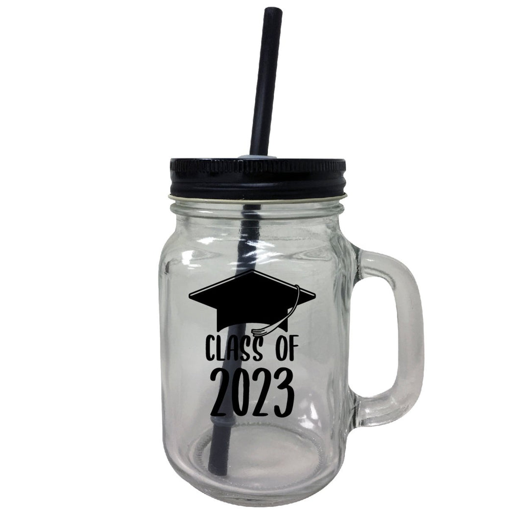 Class of 2023 Graduation Senior 16 oz Mason Jar Tumbler Image 1