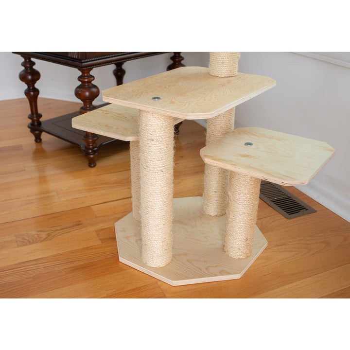 Armarkat S4203 Premium Scots Pine Solid Wood Cat Tree 46" Tall 4-Level Image 5