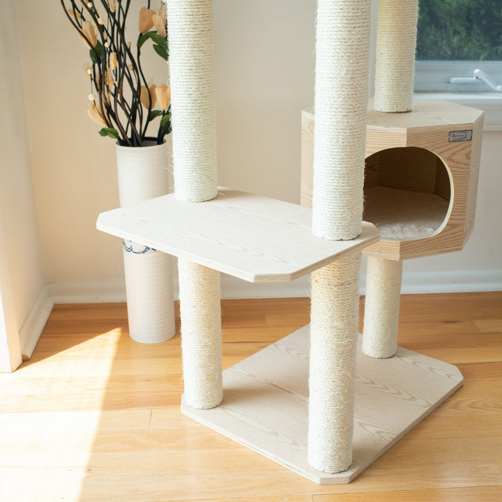 Armarkat 54 Inch Cat Tree Scots Pine Three Levels Condo Soft Perch S5402 Image 7