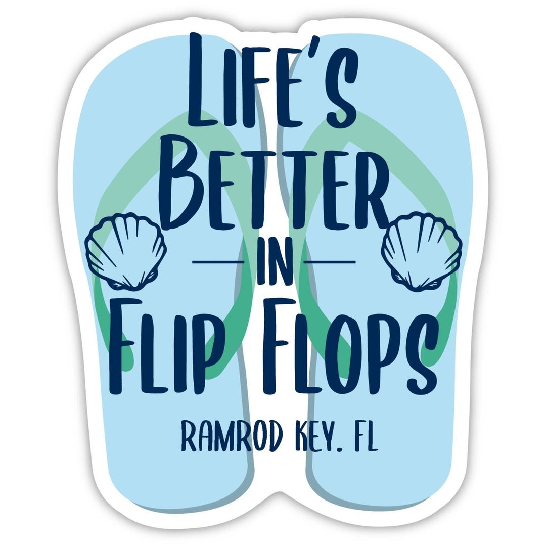 Ramrod Key Florida Souvenir 4 Inch Vinyl Decal Sticker Flip Flop Design Image 1