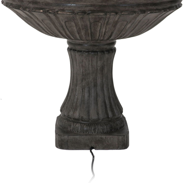 Sunnydaze Classic Designer Polystone Outdoor 3-Tier Fountain - Dark Brown Image 10