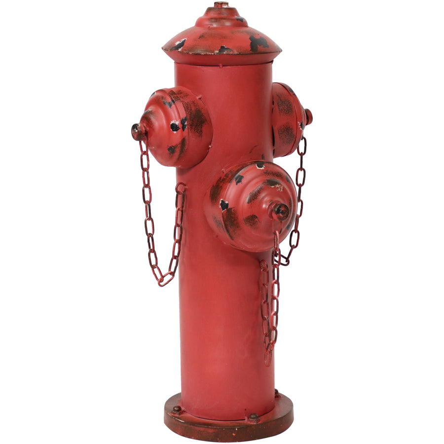 Sunnydaze Fire Hydrant Metal Outdoor Statue - 21.5 in Image 1