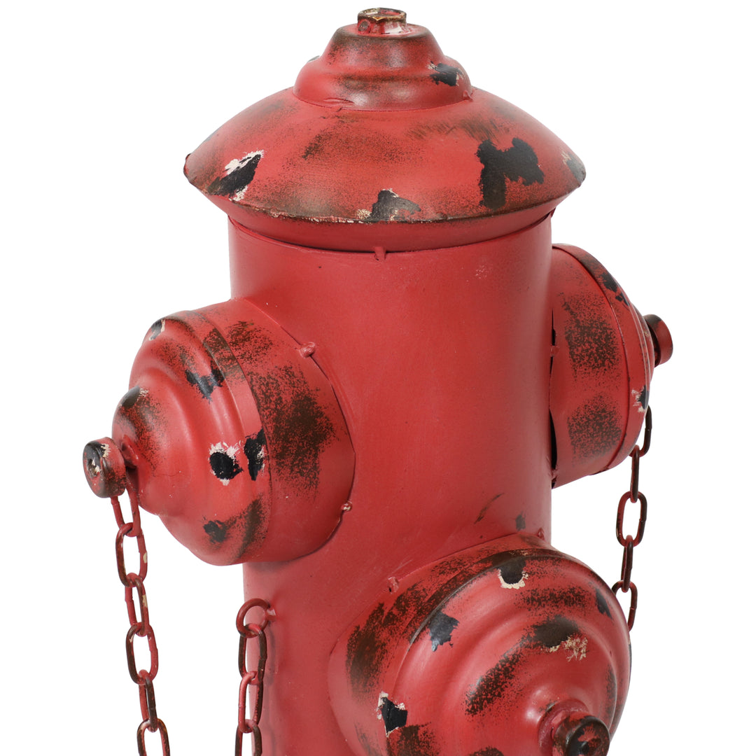 Sunnydaze Fire Hydrant Metal Outdoor Statue - 21.5 in Image 5