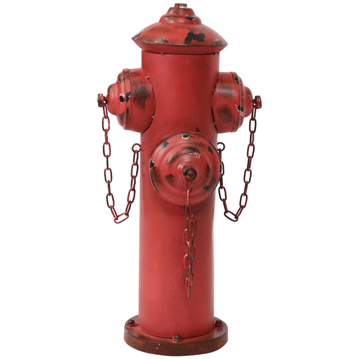 Sunnydaze Fire Hydrant Metal Outdoor Statue - 21.5 in Image 8