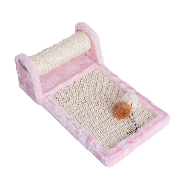 Armarkat Rolling Scratcher Model X0602 Faux faux Pink 6x12x19 Natural Sisal Image 6