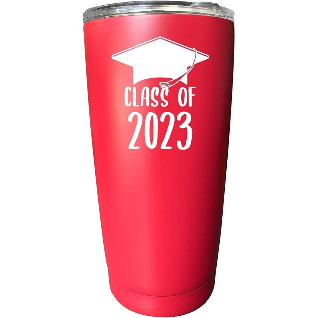 R and R Imports Class of 2023 Graduation Senior Grad 16 oz Stainless Steel Insulated Tumbler Image 1