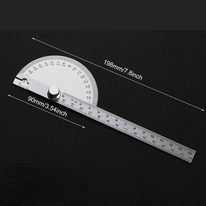 Stainless Steel irregular Protractor Large Carpenters Measuring Angle Gauge Image 8