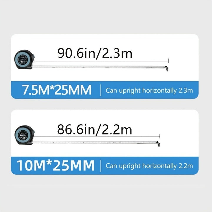 Steel Tape Measure Thickened Self-Locking Rubber for Woodworking Tool Ruler Image 5