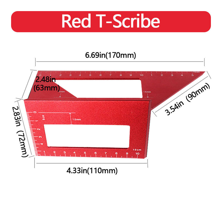 Woodworker Multi-purpose Square 45,90 Degree Layout Miter Gauge Image 1