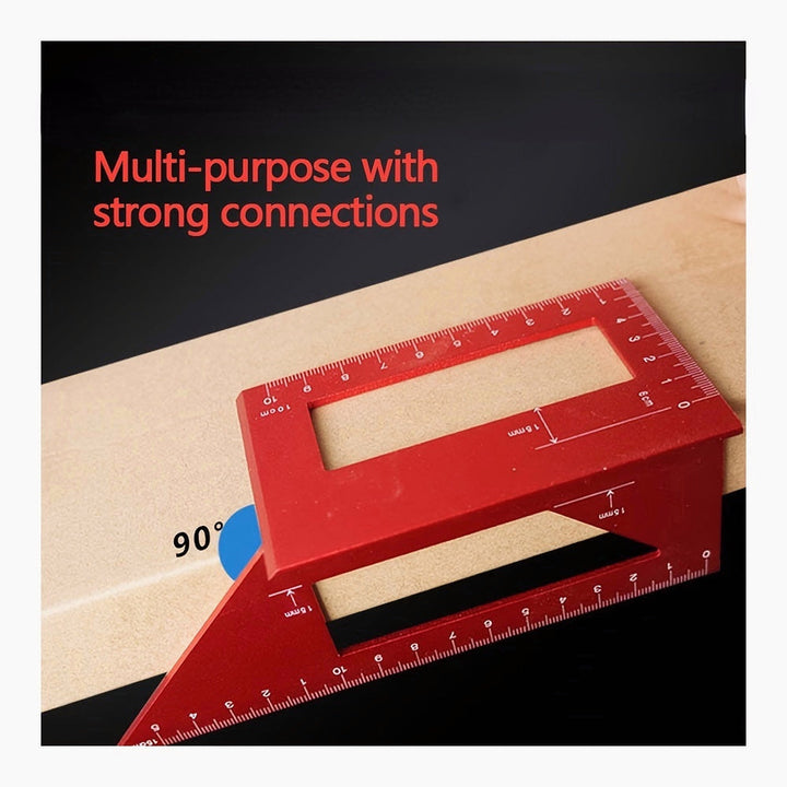 Woodworker Multi-purpose Square 45,90 Degree Layout Miter Gauge Image 2