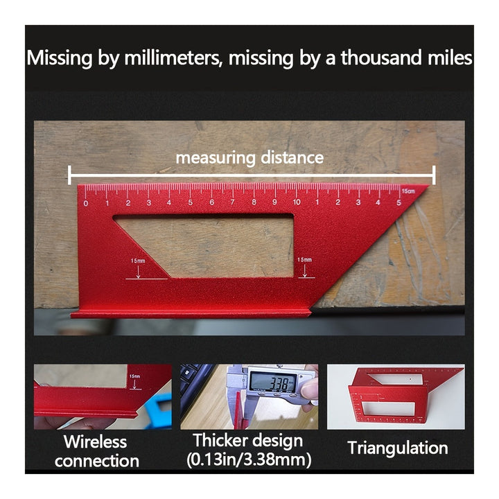 Woodworker Multi-purpose Square 45,90 Degree Layout Miter Gauge Image 4