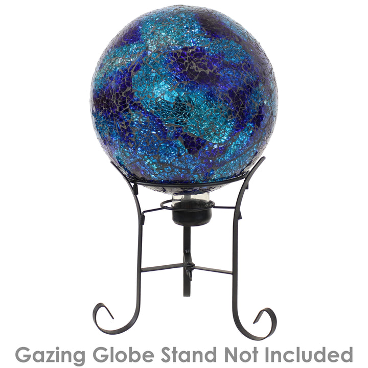 Sunnydaze Deep Ocean Swirl Crackled Glass Gazing Globe - 10 in Image 5