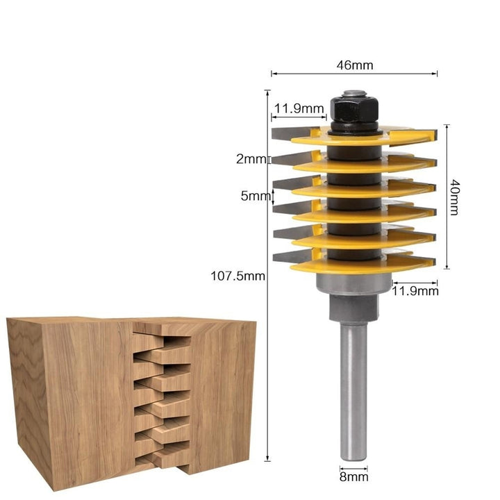 Finger Joint Router Bit Tenon Cutter Industrial Grade for Wood Tool 8mm and 1,2 Shank Optional Image 3