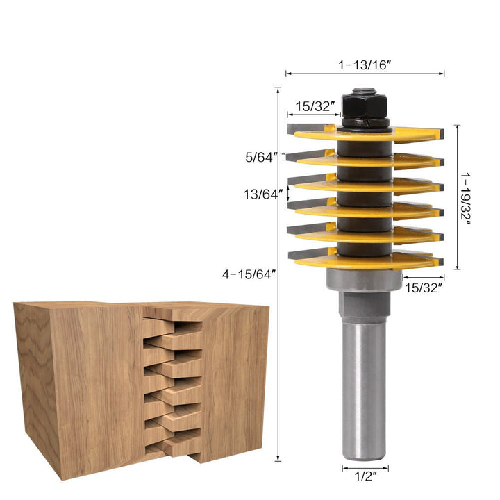 Finger Joint Router Bit Tenon Cutter Industrial Grade for Wood Tool 8mm and 1,2 Shank Optional Image 4