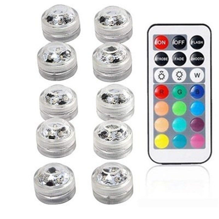 Underwater LED Lights Submersible RGB Waterproof Light Battery Powered Swimming Pool Light With Battery For Vase Pond Image 7