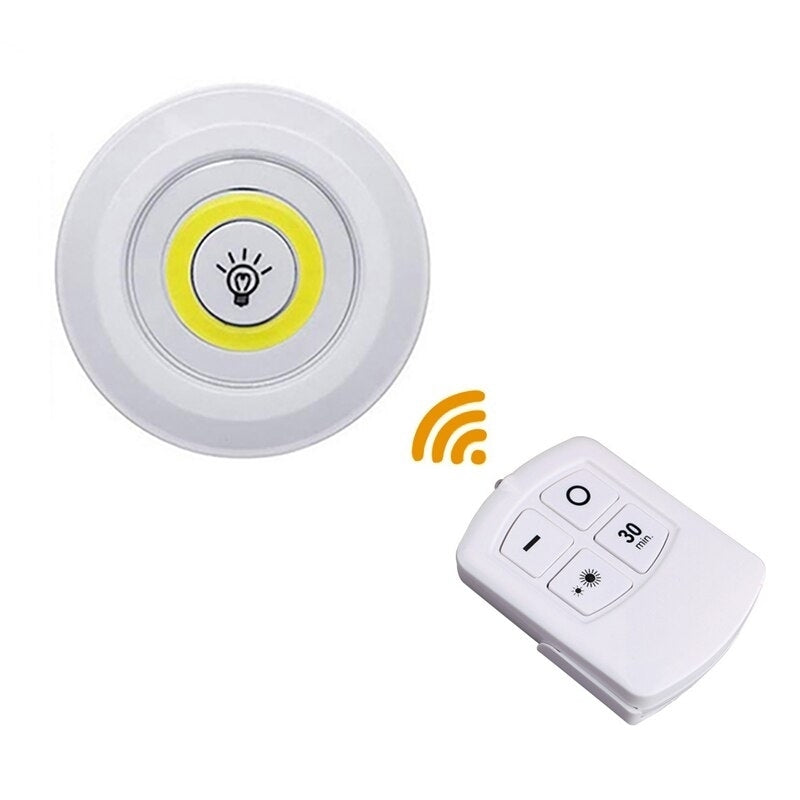 Wall Lamp Dimmable LED Under Cabinet Light COB Puck Lights Closets with Remote Control for Wardrobe Image 11