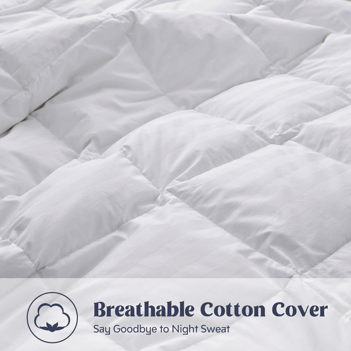 All Seasons Feather Fiber and Down Comforter Cotton Cover 500 TC Image 4