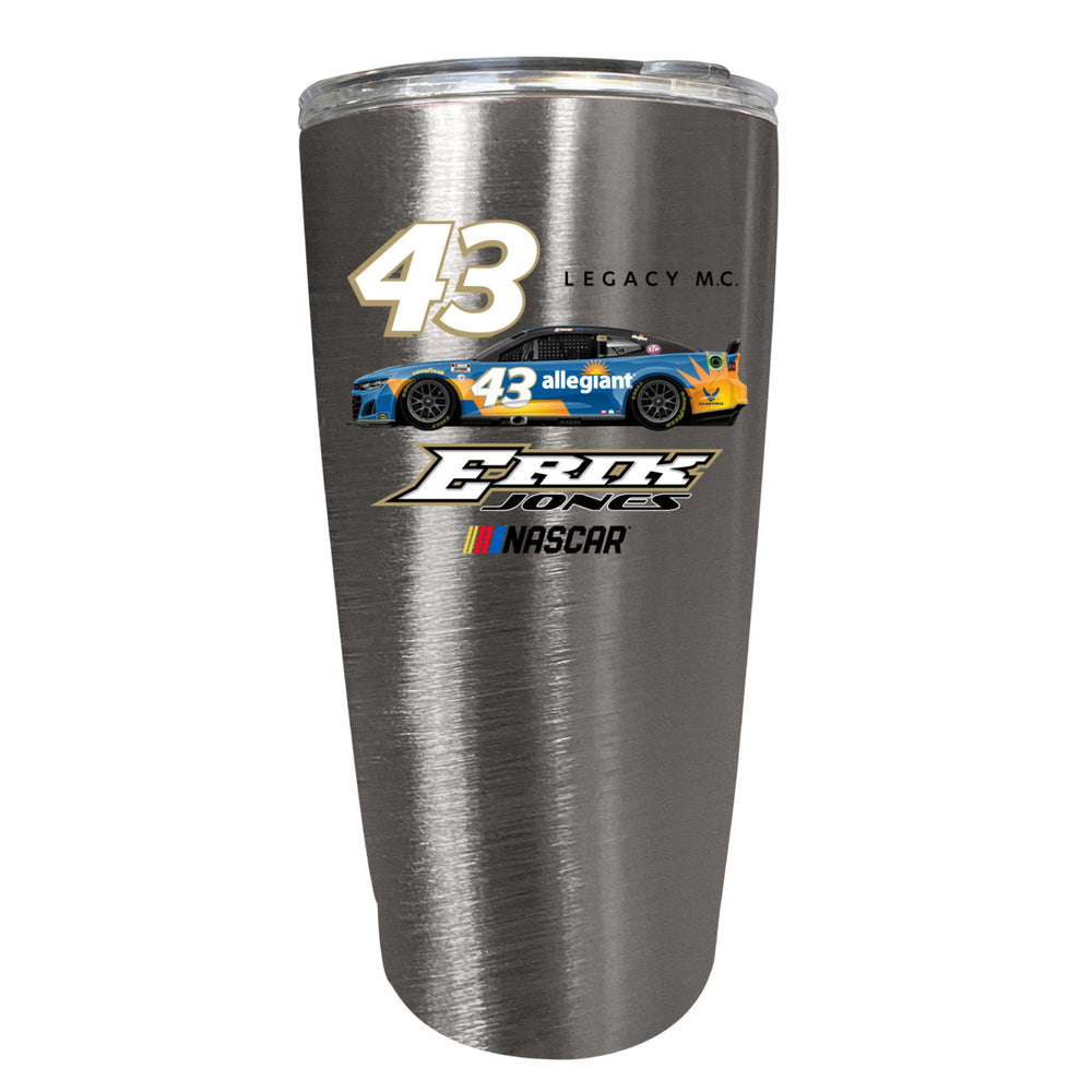 43 Erik Jones Officially Licensed 16oz Stainless Steel Tumbler Image 2