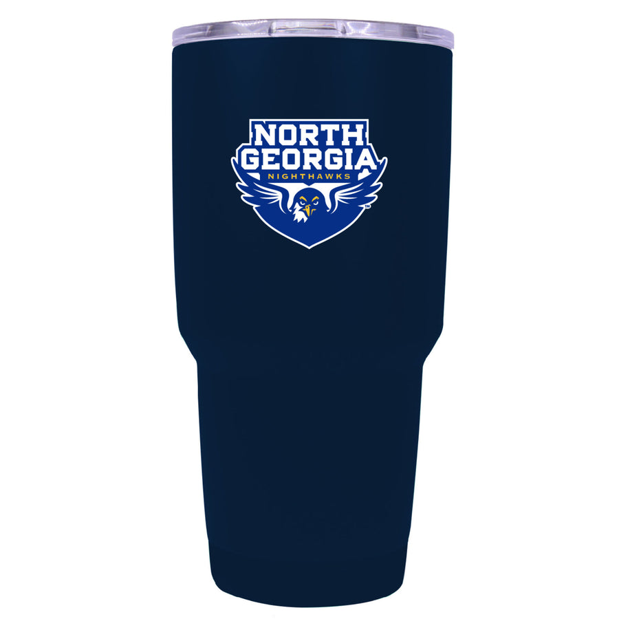 North Georgia Nighhawks Mascot Logo Tumbler - 24oz Color-Choice Insulated Stainless Steel Mug Image 1