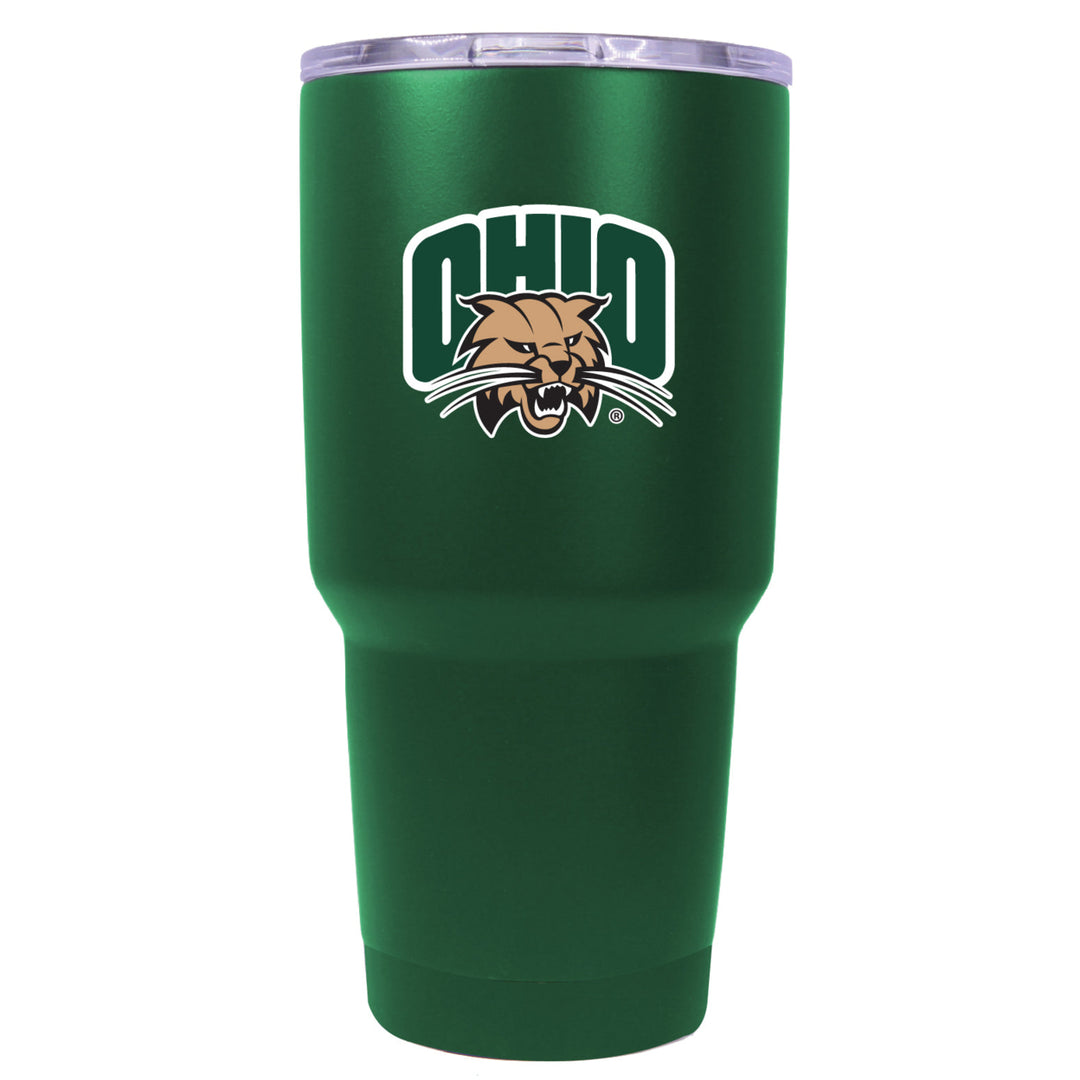 Ohio University Mascot Logo Tumbler - 24oz Color-Choice Insulated Stainless Steel Mug Image 1