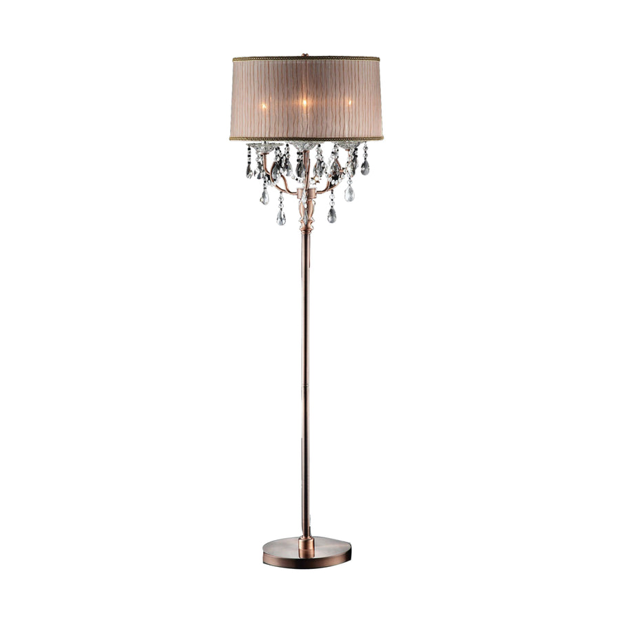 Cecelia Crystal Lamp With Antler Design Floor Lamp - Saltoro Sherpi Image 1