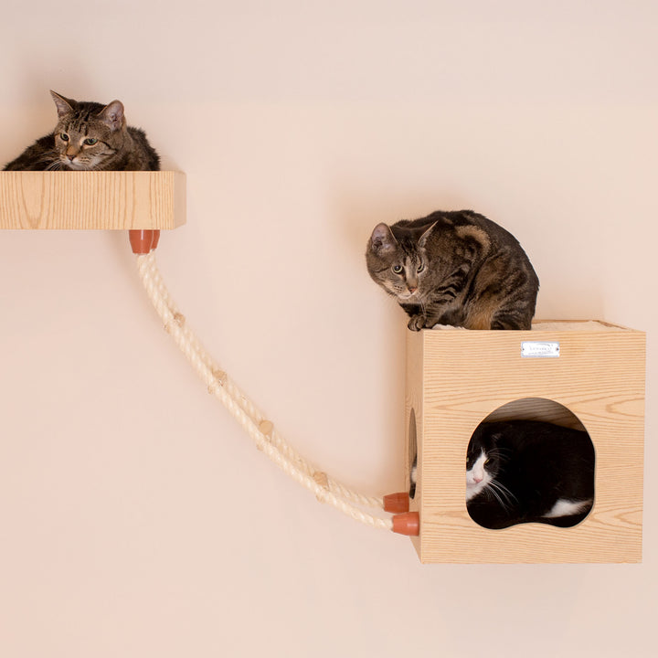 Armarkat W1907B Cat Wall Tree Natural Beige Condo Perch Soft Perch 10lbs Image 5