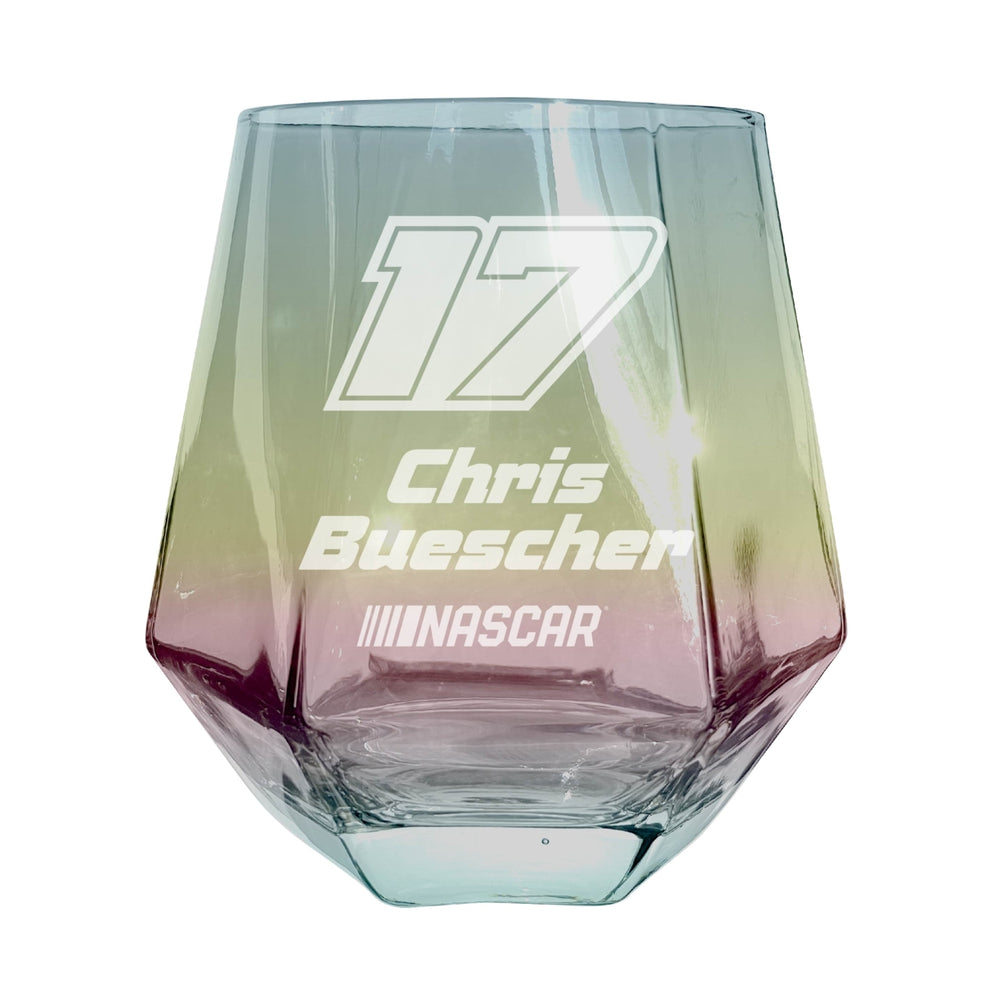 17 Chris Buescher Officially Licensed 10 oz Engraved Diamond Wine Glass Image 2