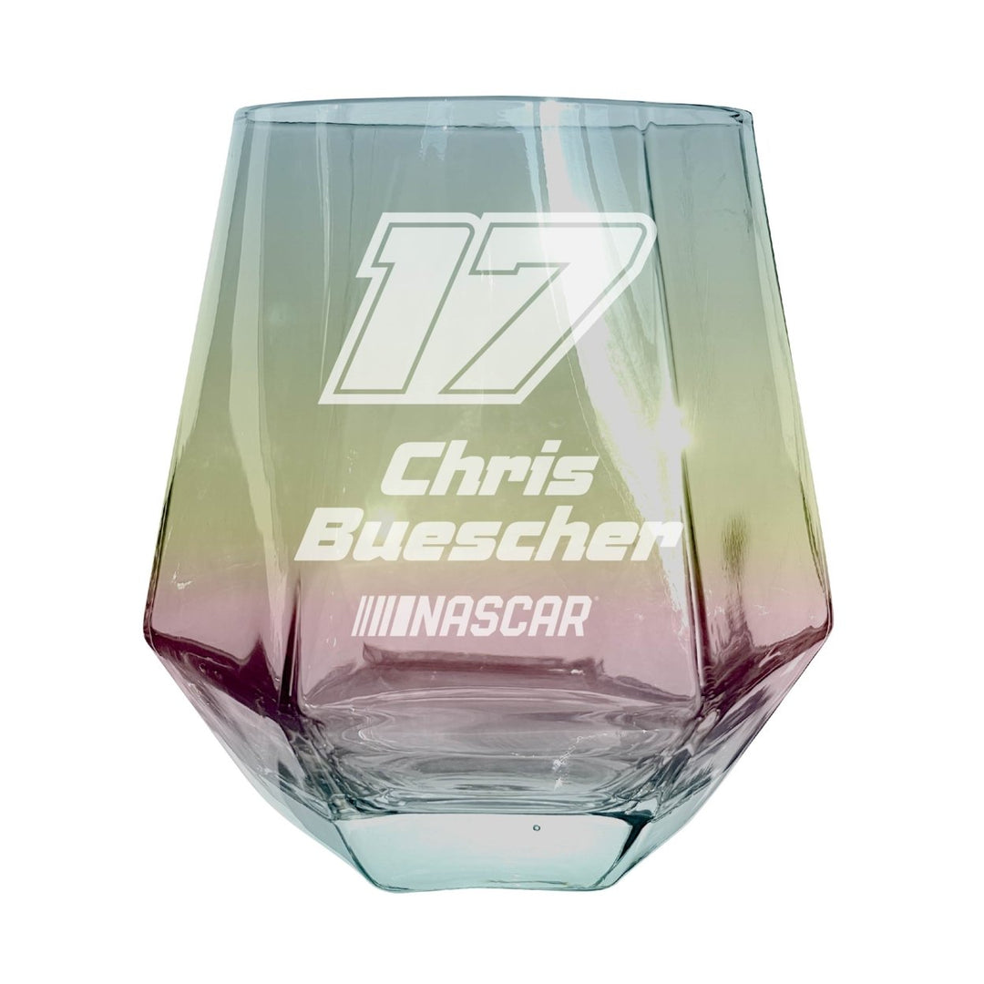 17 Chris Buescher Officially Licensed 10 oz Engraved Diamond Wine Glass Image 1