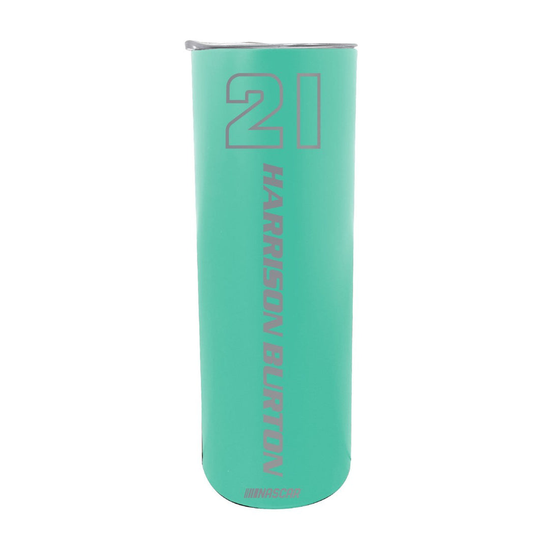 21 Harrison Burton Officially Licensed 20oz Insulated Stainless Steel Skinny Tumbler Image 1