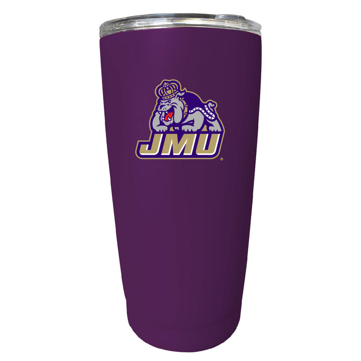 James Madison Dukes NCAA Insulated Tumbler - 16oz Stainless Steel Travel Mug Image 2