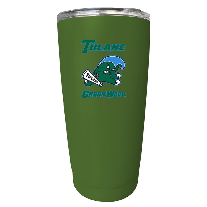 Tulane University Green Wave NCAA Insulated Tumbler - 16oz Stainless Steel Travel Mug Image 1