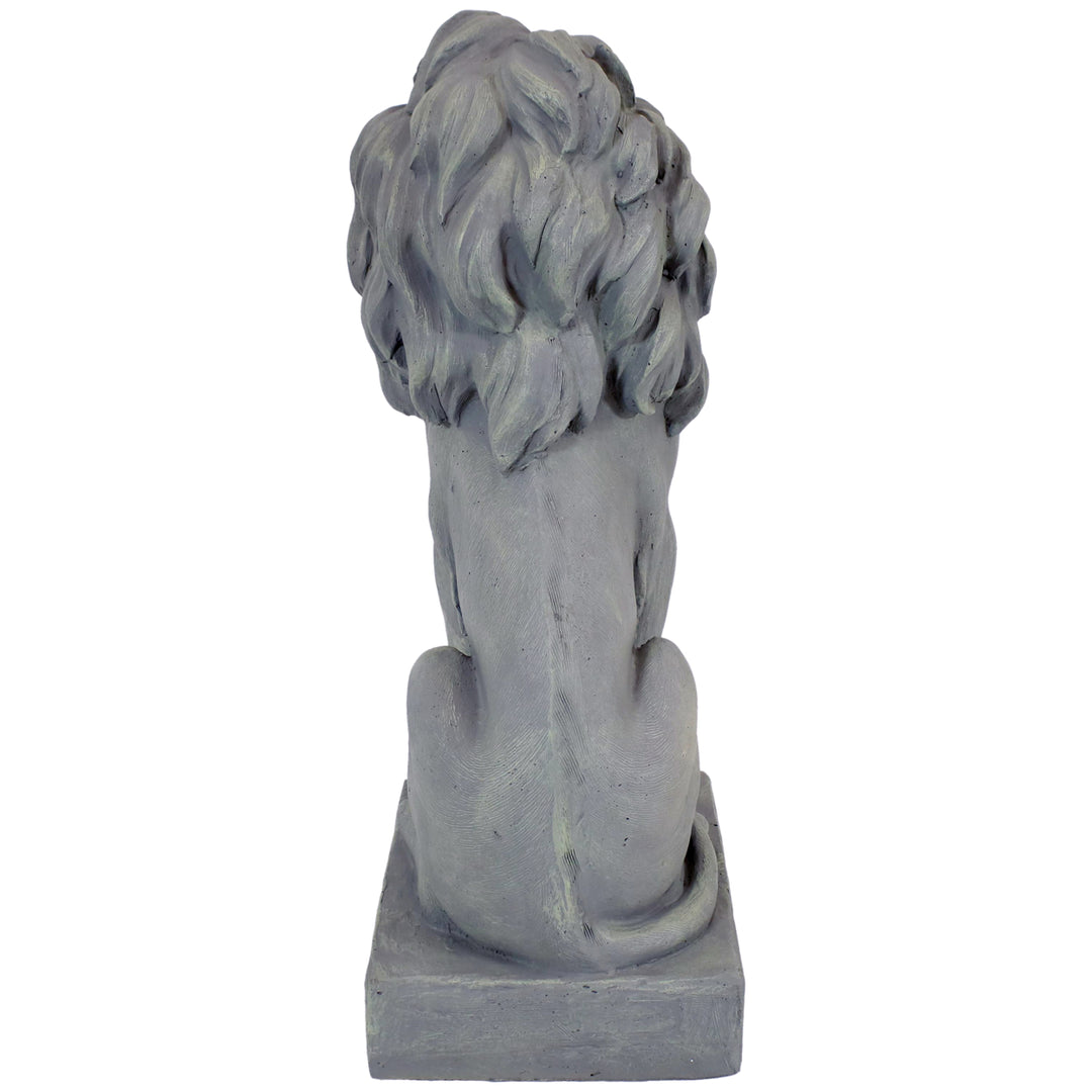 Sunnydaze Noble Beast Sitting Lion Outdoor Concrete Statue - 30 in Image 8