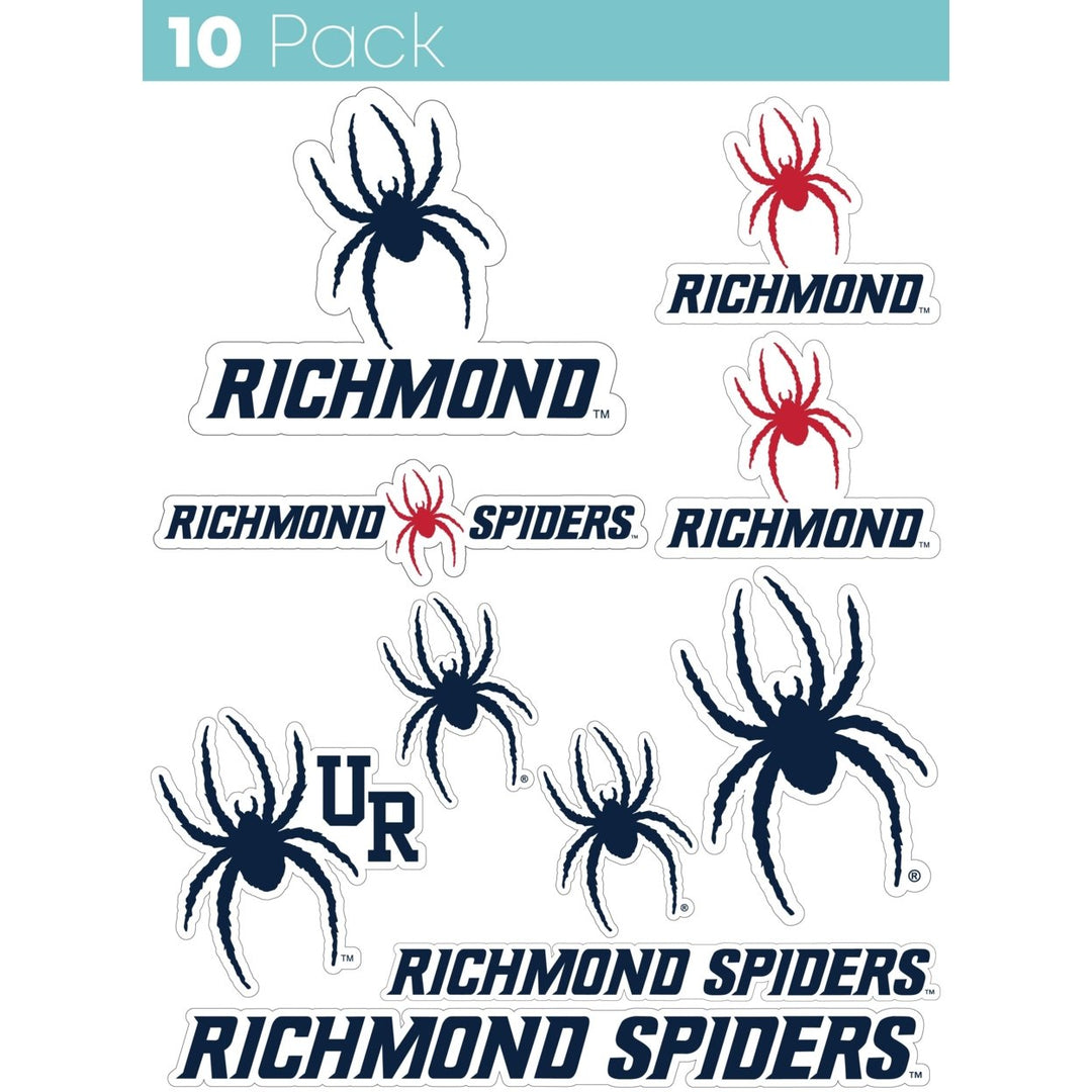 Richmond Spiders 10-Pack, 4 inches in size on one of its sides NCAA Durable School Spirit Vinyl Decal Sticker Image 1