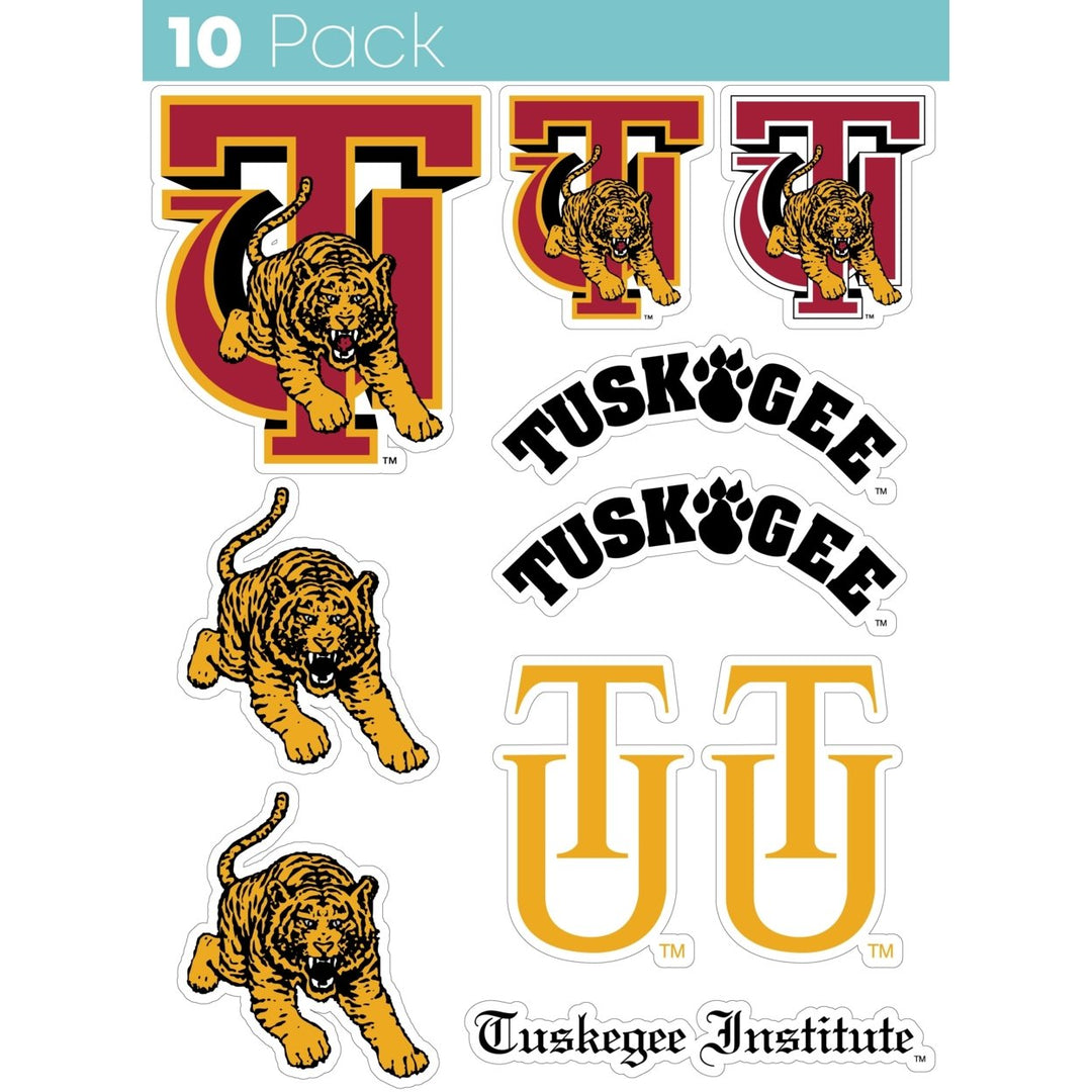 Tuskegee University 10-Pack, 4 inches in size on one of its sides NCAA Durable School Spirit Vinyl Decal Sticker Image 1