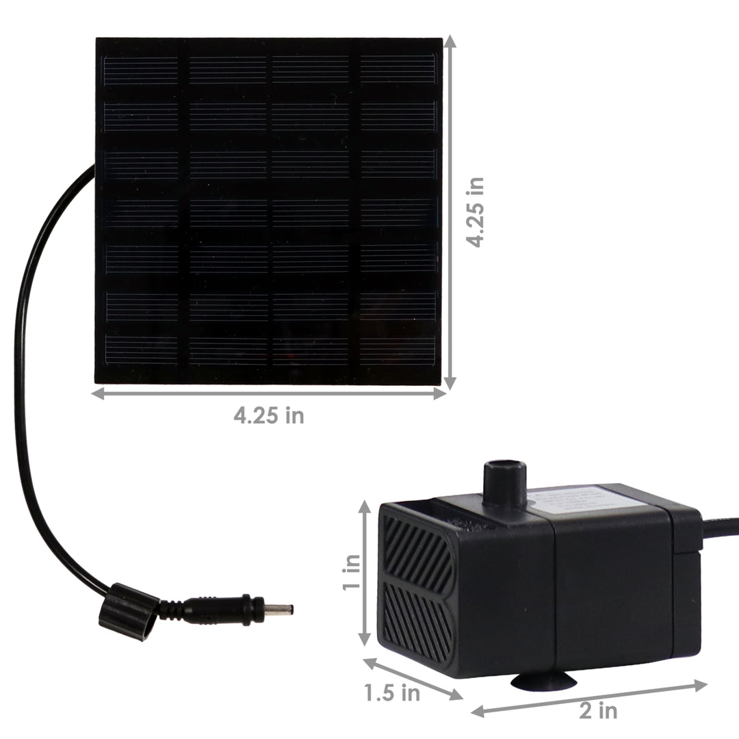 Sunnydaze 40 GPH Solar Fountain Water Pump Kit - 20 in Lift Image 4