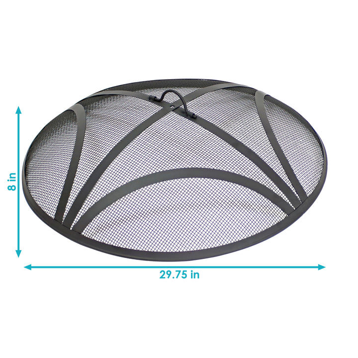 Sunnydaze 30 in Reinforced Steel Mesh Round Fire Pit Spark Screen Image 3