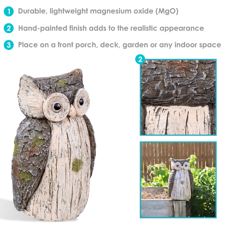 Sunnydaze Ophelia the Woodland Owl Indoor/Outdoor Statue - 13 in Image 4