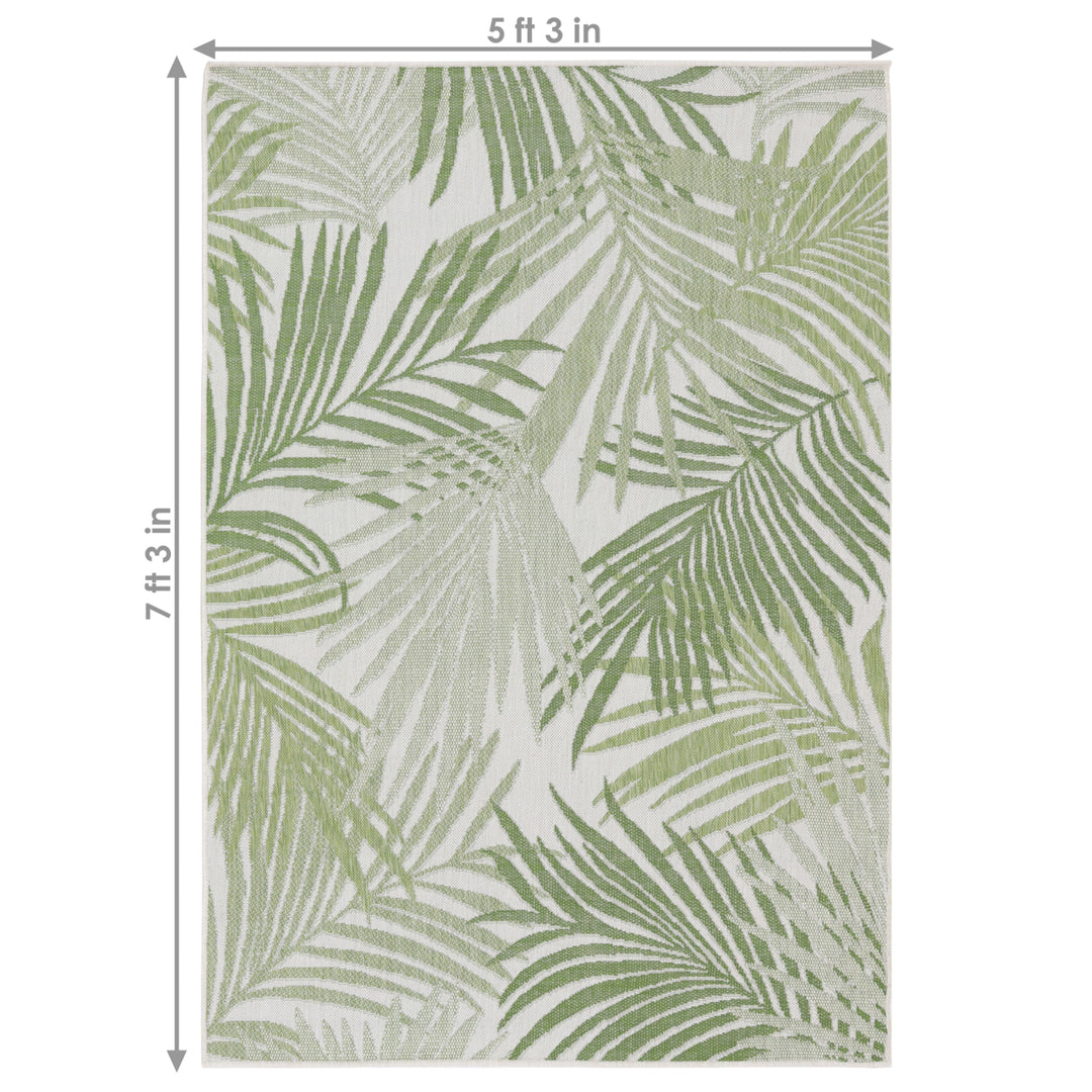 Sunnydaze Tropical Illusions Outdoor Area Rug - Verdant - 5 ft x 7 ft Image 3