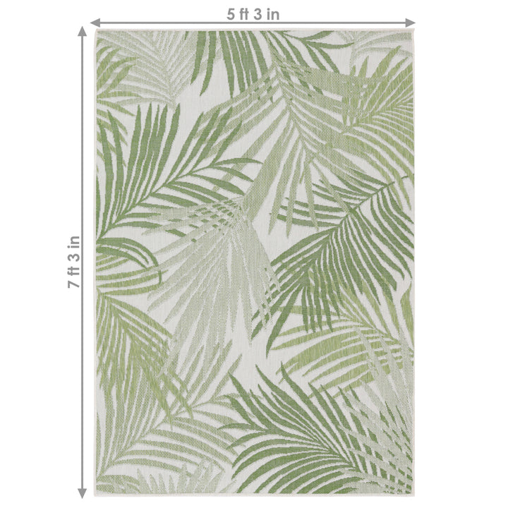 Sunnydaze Tropical Illusions Outdoor Area Rug - Verdant - 5 ft x 7 ft Image 3