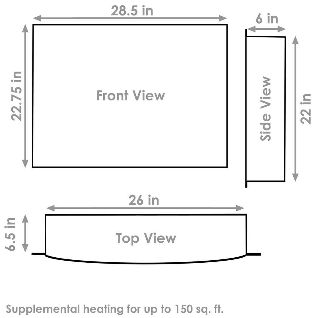 Sunnydaze 28 in Contemporary Comfort Indoor Electric Fireplace Insert Image 5