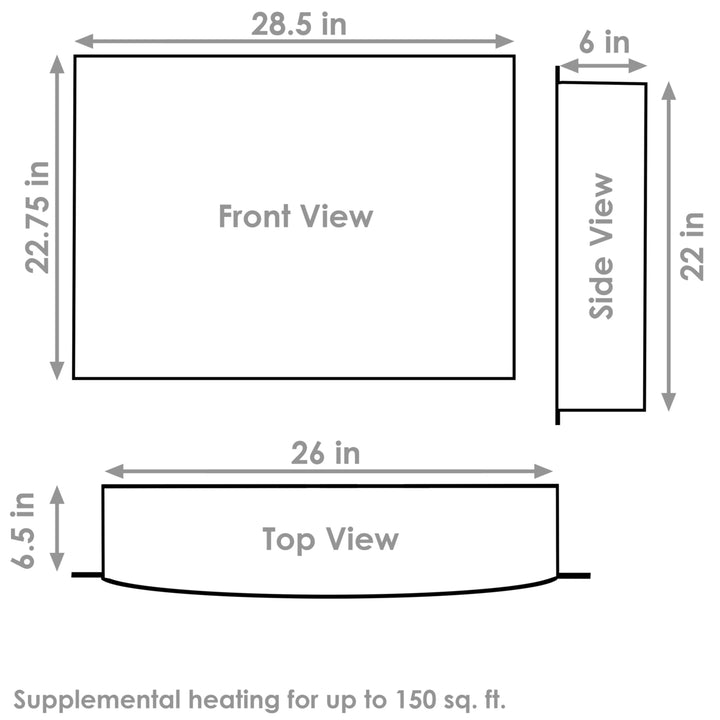 Sunnydaze 28 in Contemporary Comfort Indoor Electric Fireplace Insert Image 5