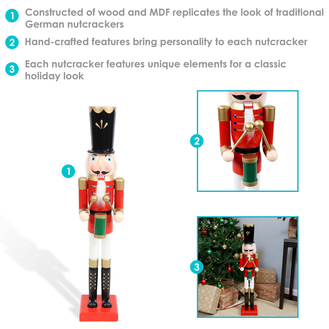 Sunnydaze Noah the Harmonious Indoor Christmas Nutcracker Statue - 35.75 in Image 2