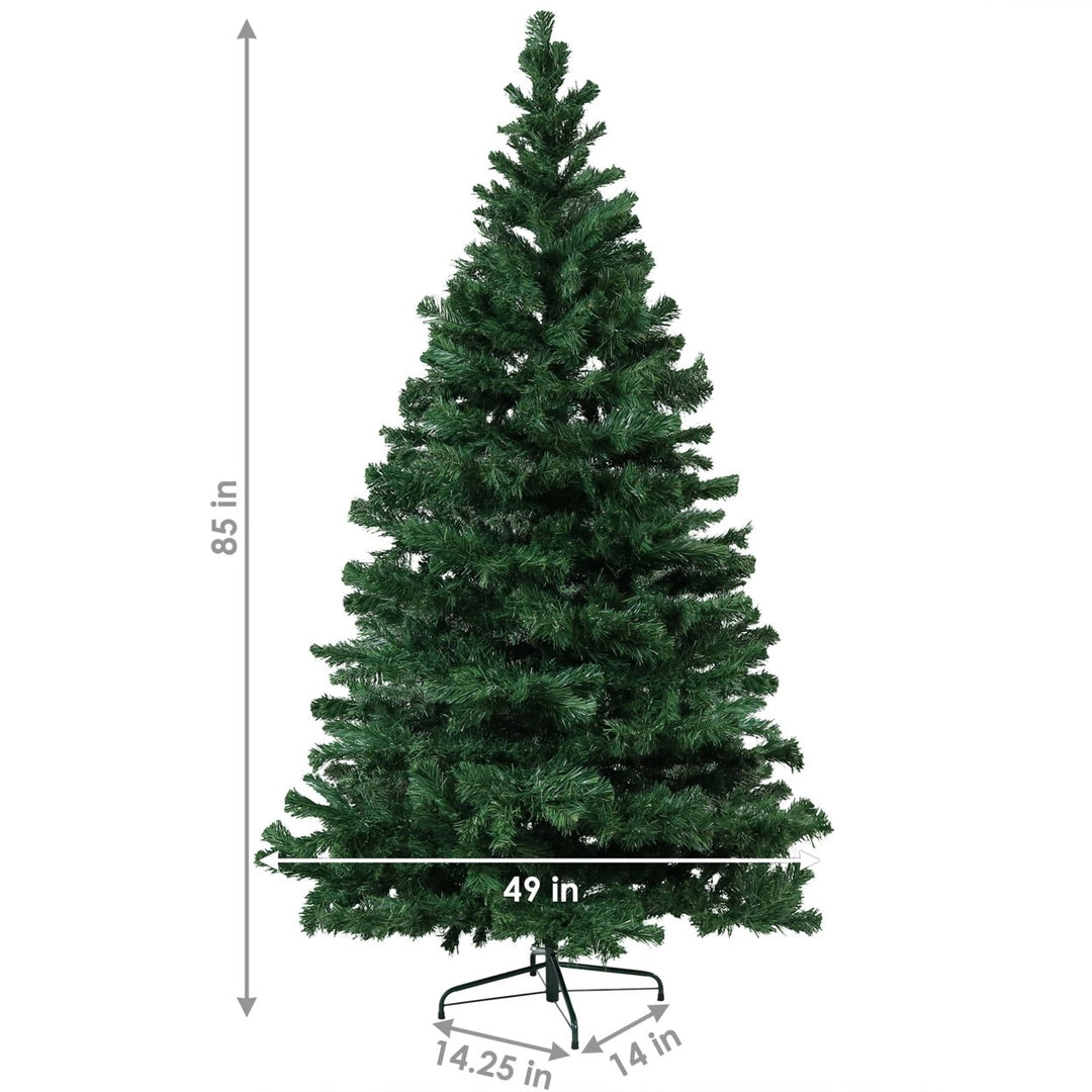 Sunnydaze Canadian Pine Indoor Artificial Christmas Tree - 7 ft Image 3