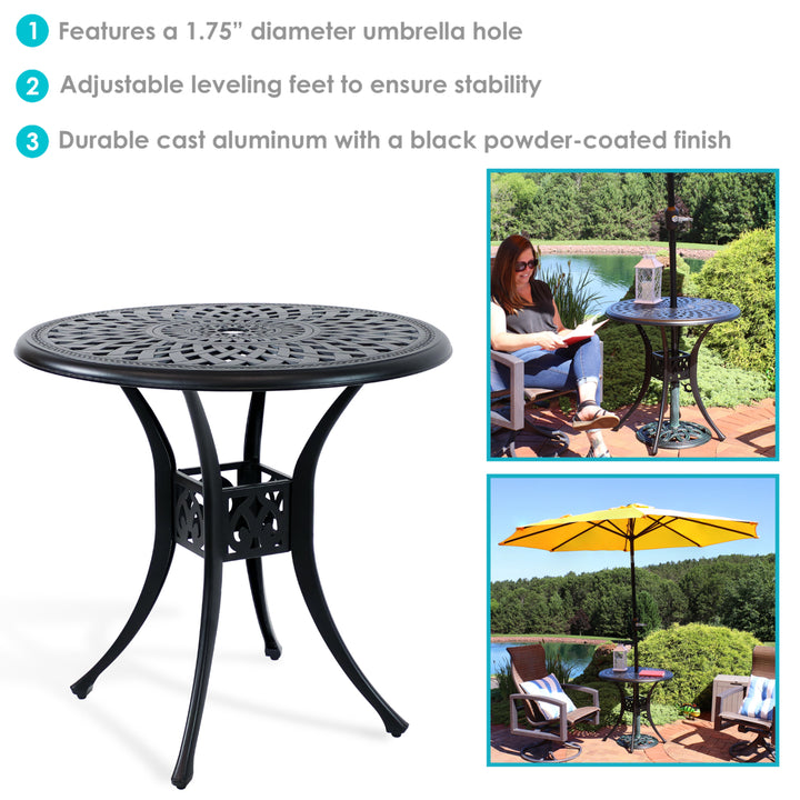 Sunnydaze 30.75 in Sigonella Cast Aluminum Round Patio Dining Image 2