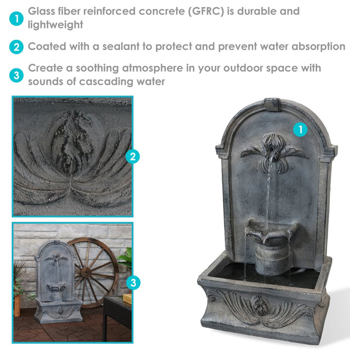 Sunnydaze French-Inspired Reinforced Concrete Indoor/Outdoor Water Fountain Image 4