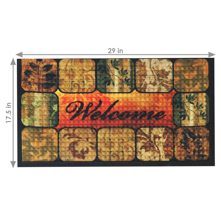 Sunnydaze Indoor Entrance Doormat - Earth Tone Plants - 17.5 in x 29 in Image 3